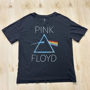 Pink‎ Floyd Shirt Youth XL 14-16 Black Prism Dark Side Graphic Band Tee T-Shirt